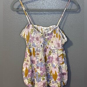 American Eagle Floral Smocked Tank Top size S (SKU 136)